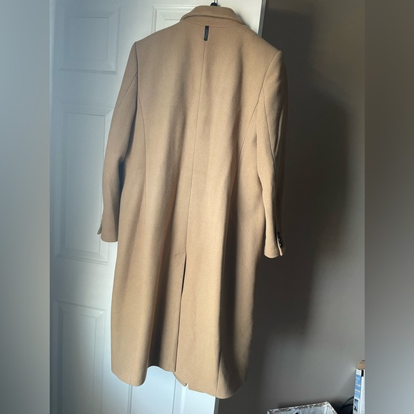 DKNY Camel Wool Blend Longline Coat Size XL - Picture 4 of 14